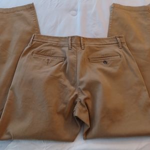 Men's 34x32 straight fit Chino khaki tan